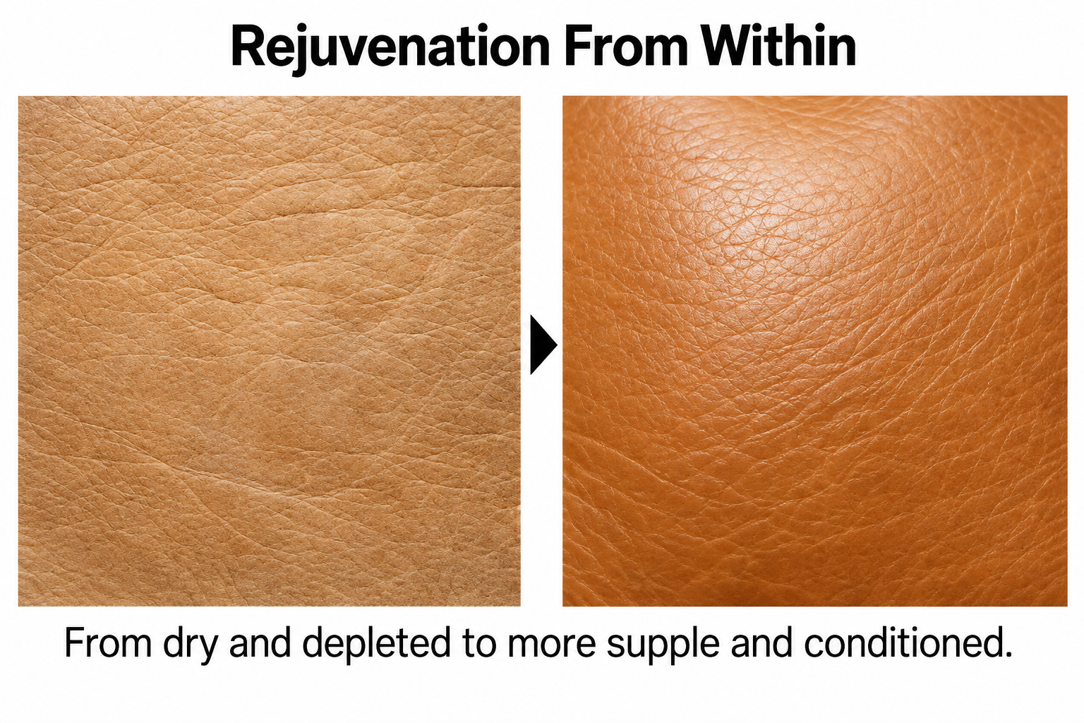 From dry and depleted to more supple and conditioned.