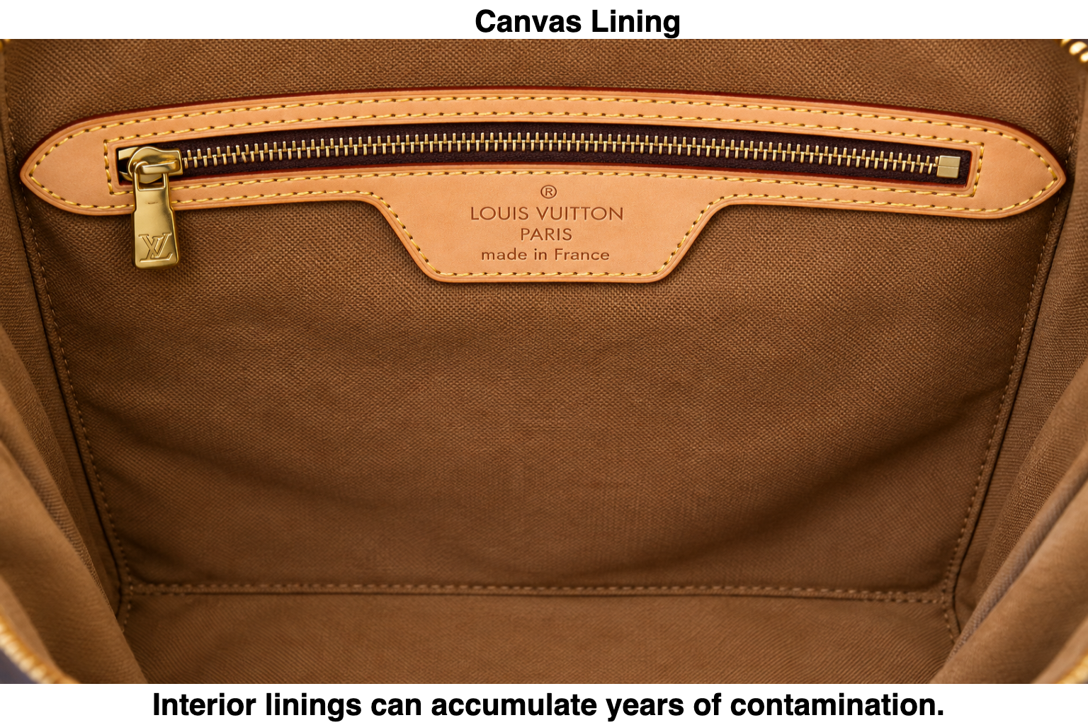 Interior linings can accumulate years of contamination.
