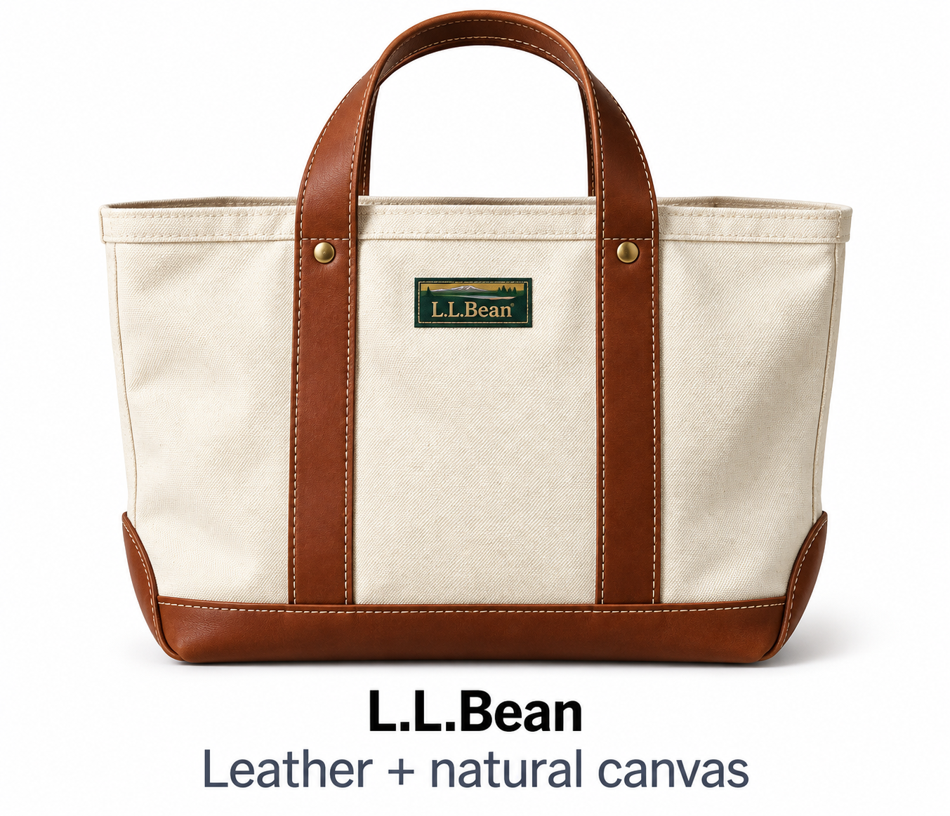 Leather plus natural canvas